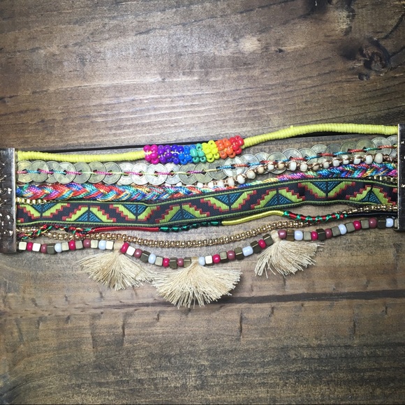 Boho Festival Mixed Media Multicolor Bracelet - Picture 4 of 5